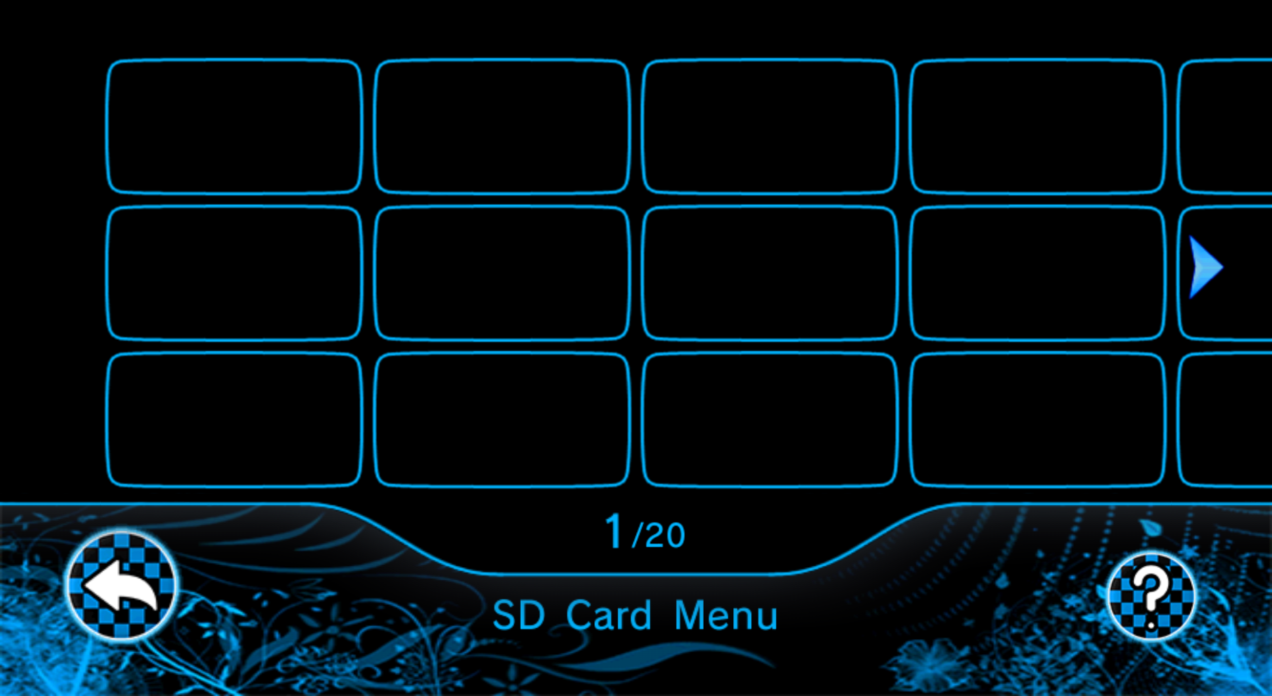 SD Card Menu - Blue
