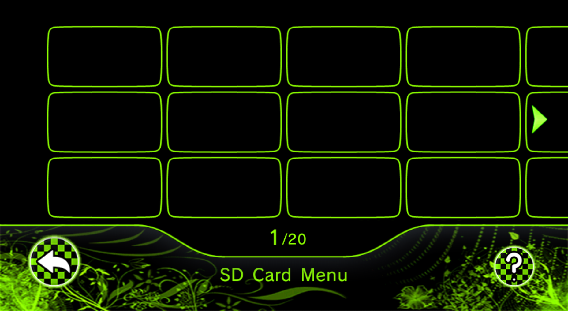 SD Card Menu - Green