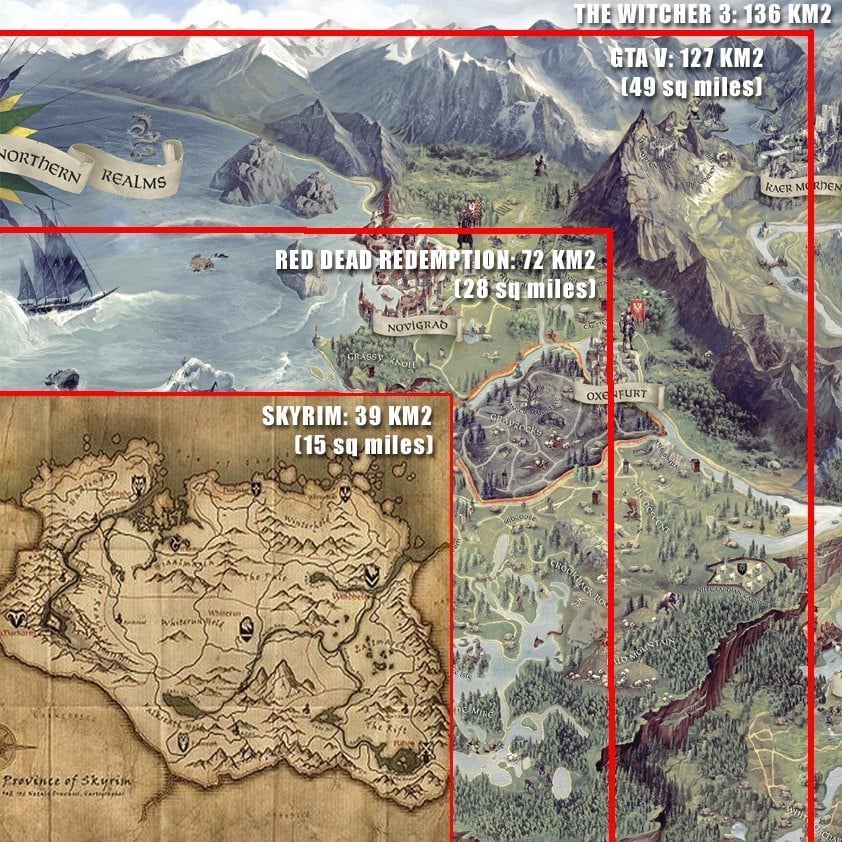 The Witcher 3 World Map Comparison | Gbatemp.Net - The Independent Video  Game Community