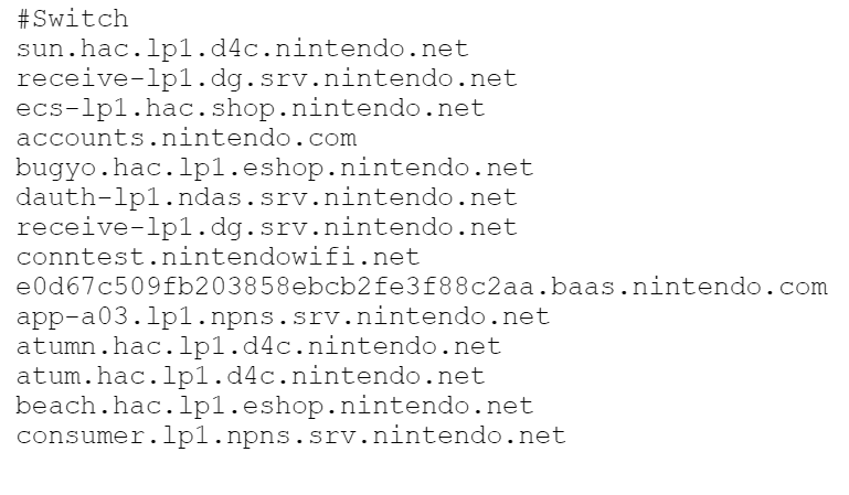 Complete block list for nintendo servers? | GBAtemp.net - The Independent  Video Game Community