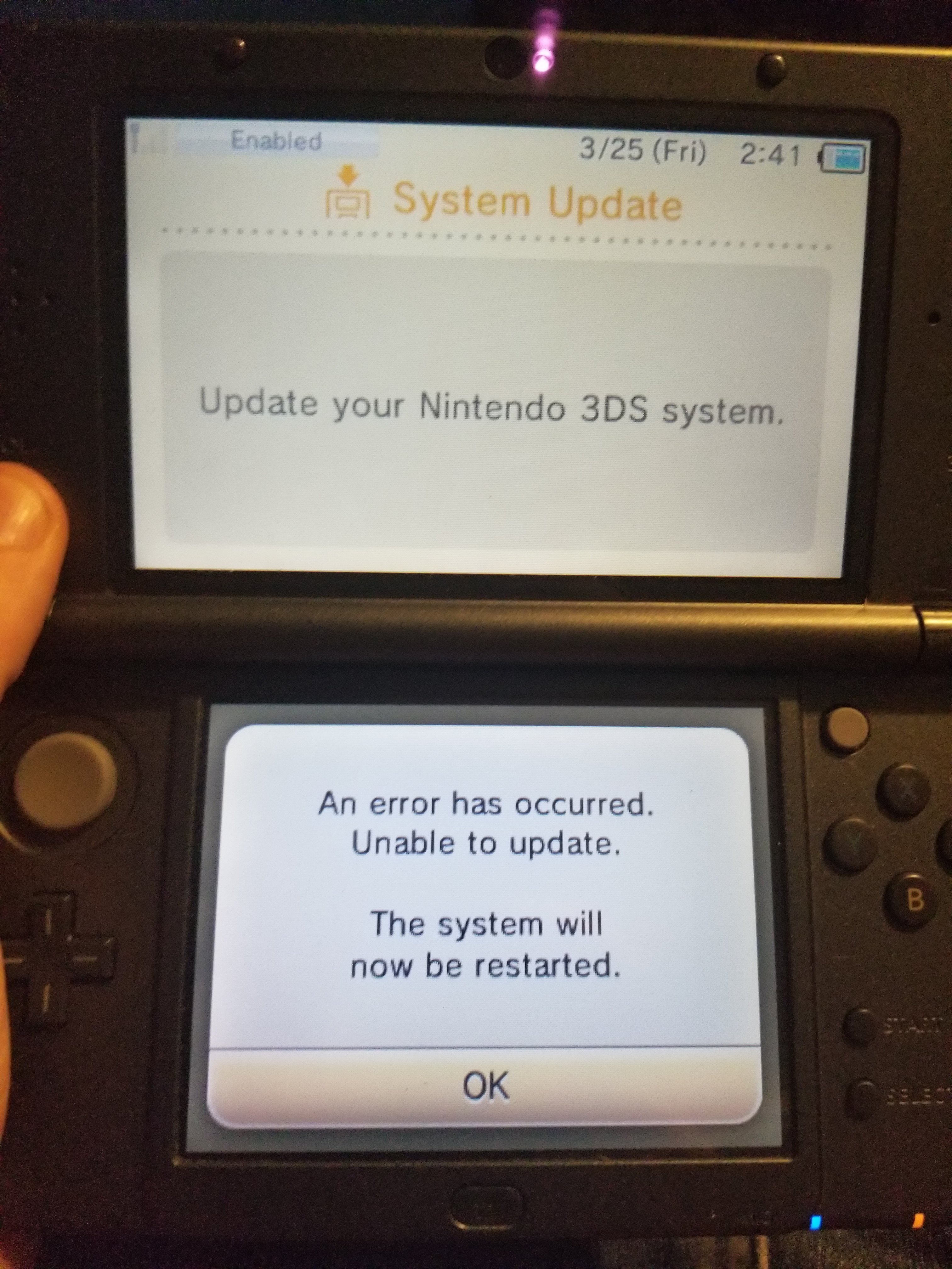 3DS refuses to update | GBAtemp.net - The Independent Video Game Community
