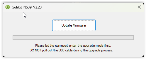 Upgrade Firmware button enabled
