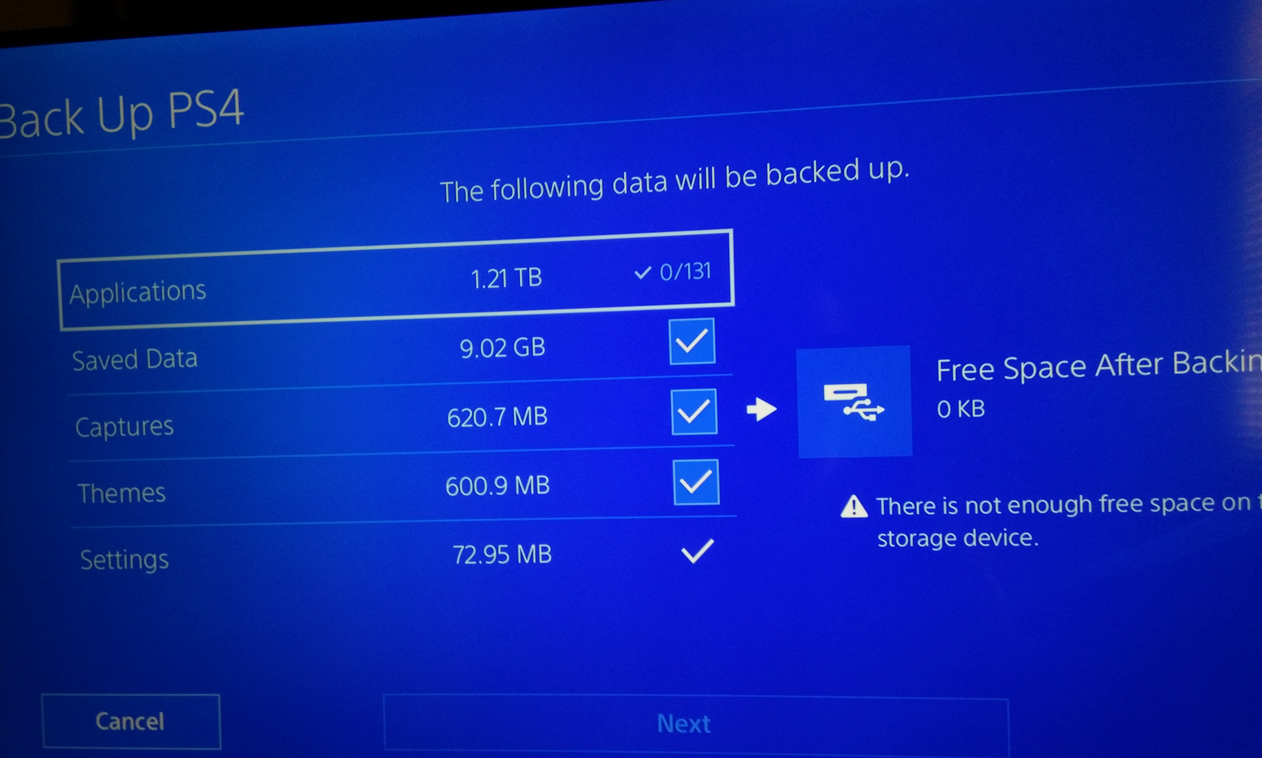 Unable to backup PS4 profile settings | GBAtemp.net - The Independent Video  Game Community