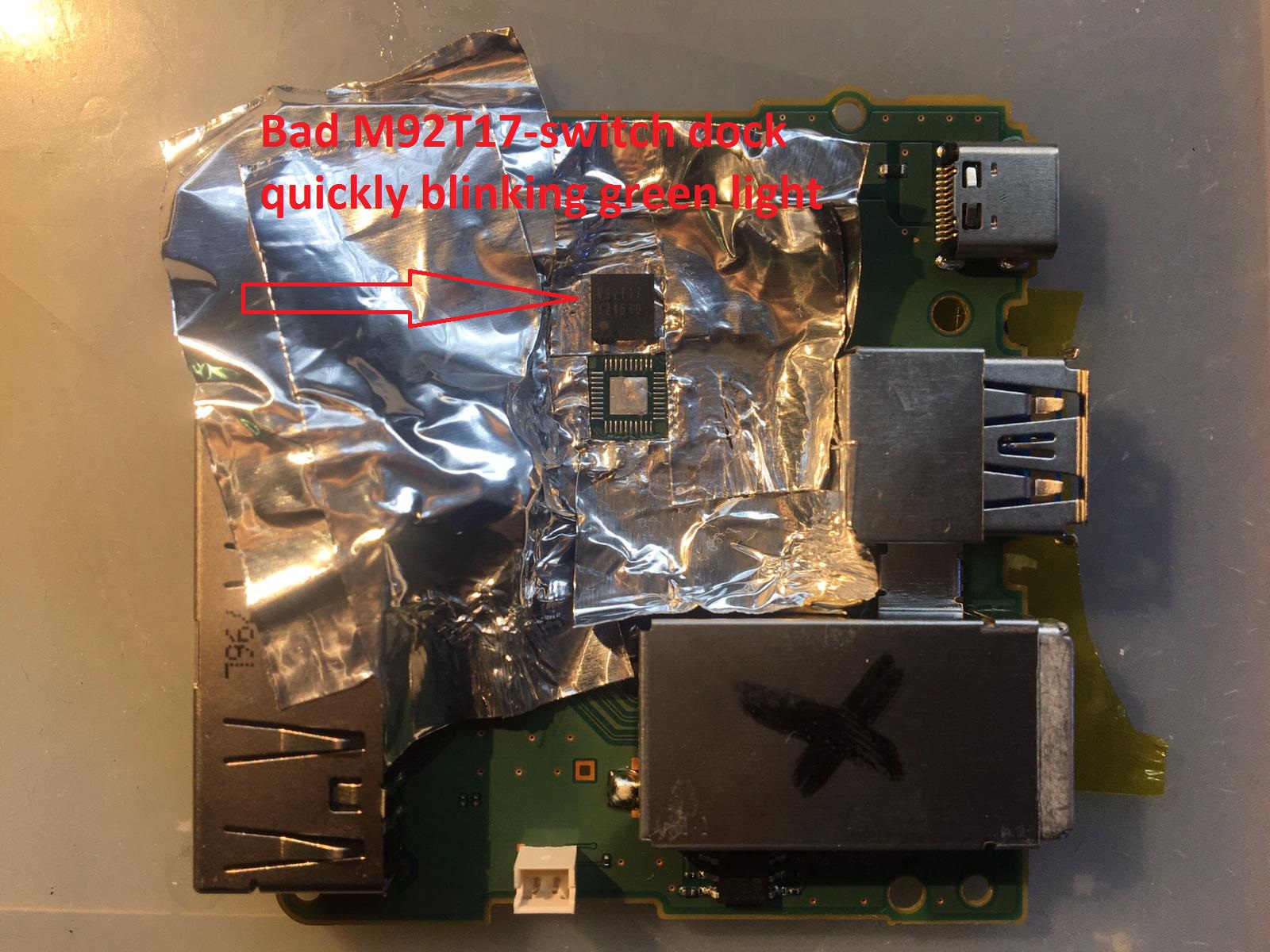 Nintendo Switch dock flashing green light - M92T55 or M92T17 Chip is the  problem? | GBAtemp.net - The Independent Video Game Community