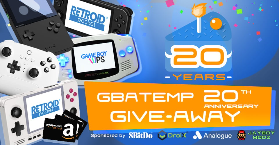 GBAtemp 20th Anniversary giveaway and raffle announcement!  |  GBAtemp.net