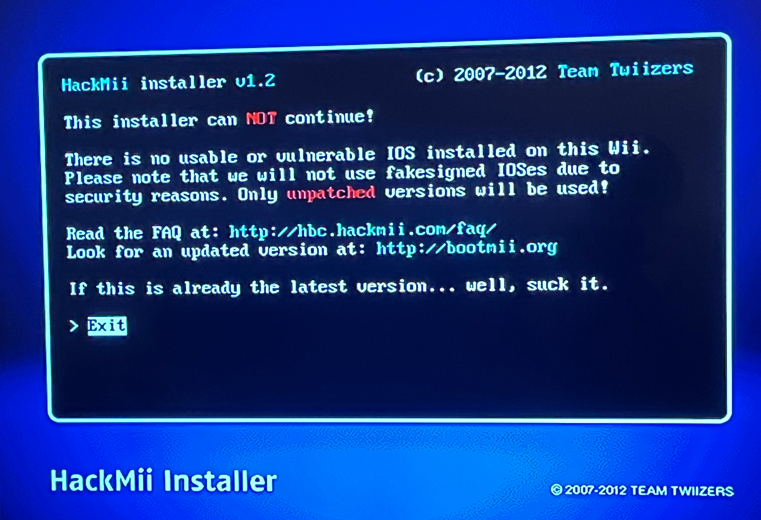 Cannot install homebrew : "this installer can NOT continue!" | GBAtemp.net  - The Independent Video Game Community