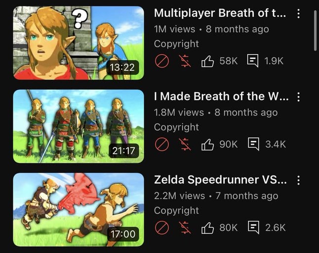 Lego issues copyright strikes on videos featuring 'leaked Zelda