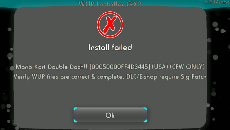 WUP Installer can't install Gamecube WUP package. | GBAtemp.net - The  Independent Video Game Community