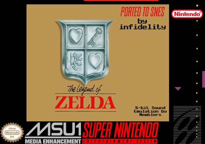 Original The Legend of Zelda for NES ported as a native SNES game