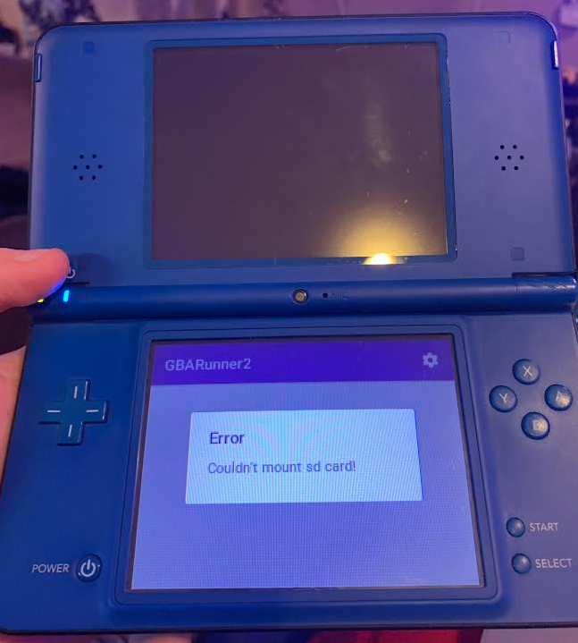 DSI) "Couldn't mount sd card!" when I try to load GBA games, anyone have a  fix? | GBAtemp.net - The Independent Video Game Community