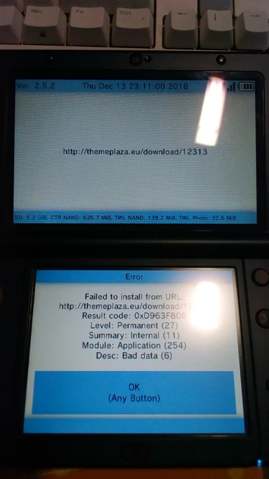 FBI error while downloading themes using QR codes | GBAtemp.net - The  Independent Video Game Community