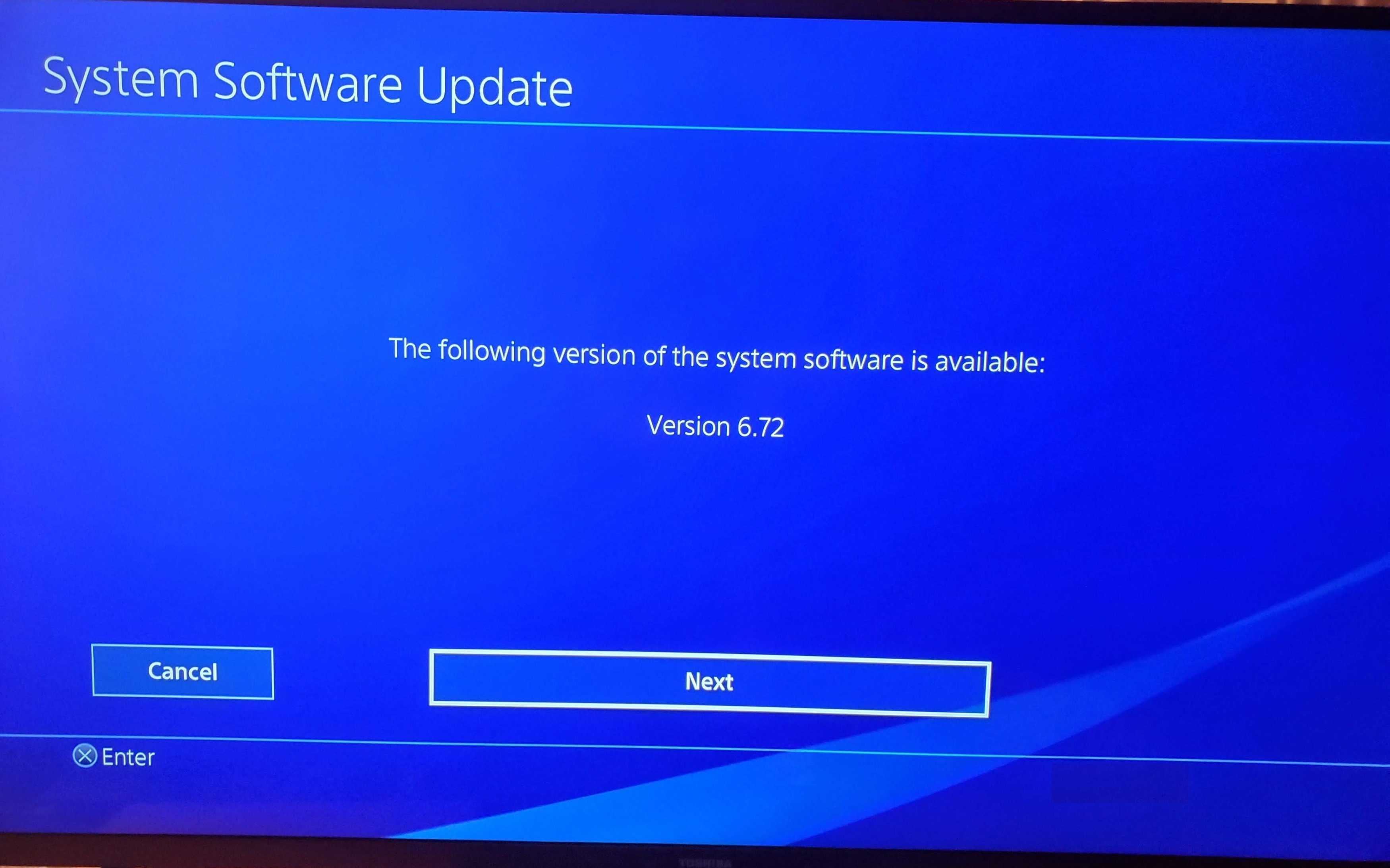 ps4 firmware 6.72 release date