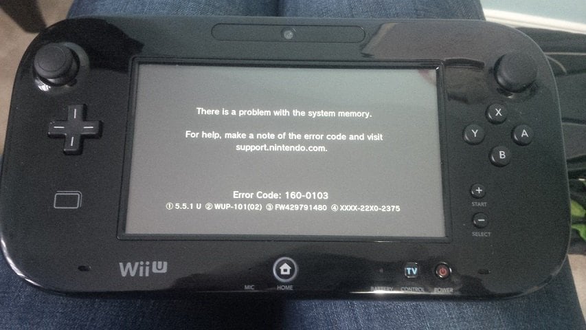 Unable to Boot up the Wii U (Error Code 160-0103) | GBAtemp.net - The  Independent Video Game Community