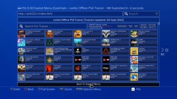 Prb 5.05 / 6.72 / 9.00 Exploit Menu Essentials + Leeful Offline PS4 Trainer  (beta test) | GBAtemp.net - The Independent Video Game Community