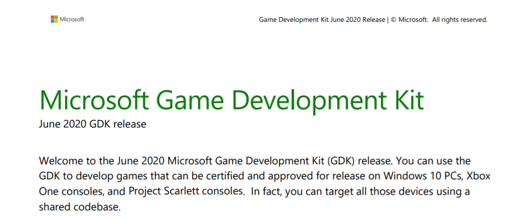 Microsoft Game Dev