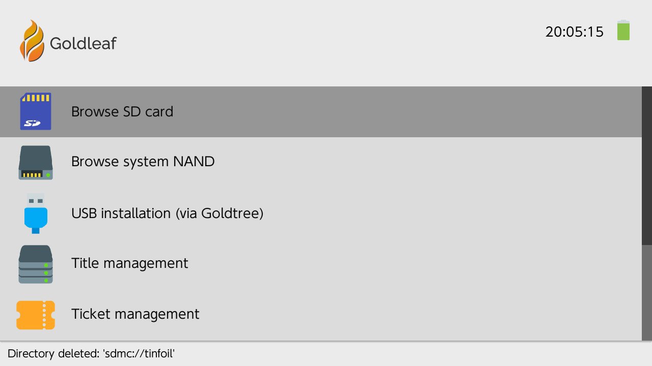 Goldleaf - Nintendo Switch title installer & manager | GBAtemp.net - The  Independent Video Game Community