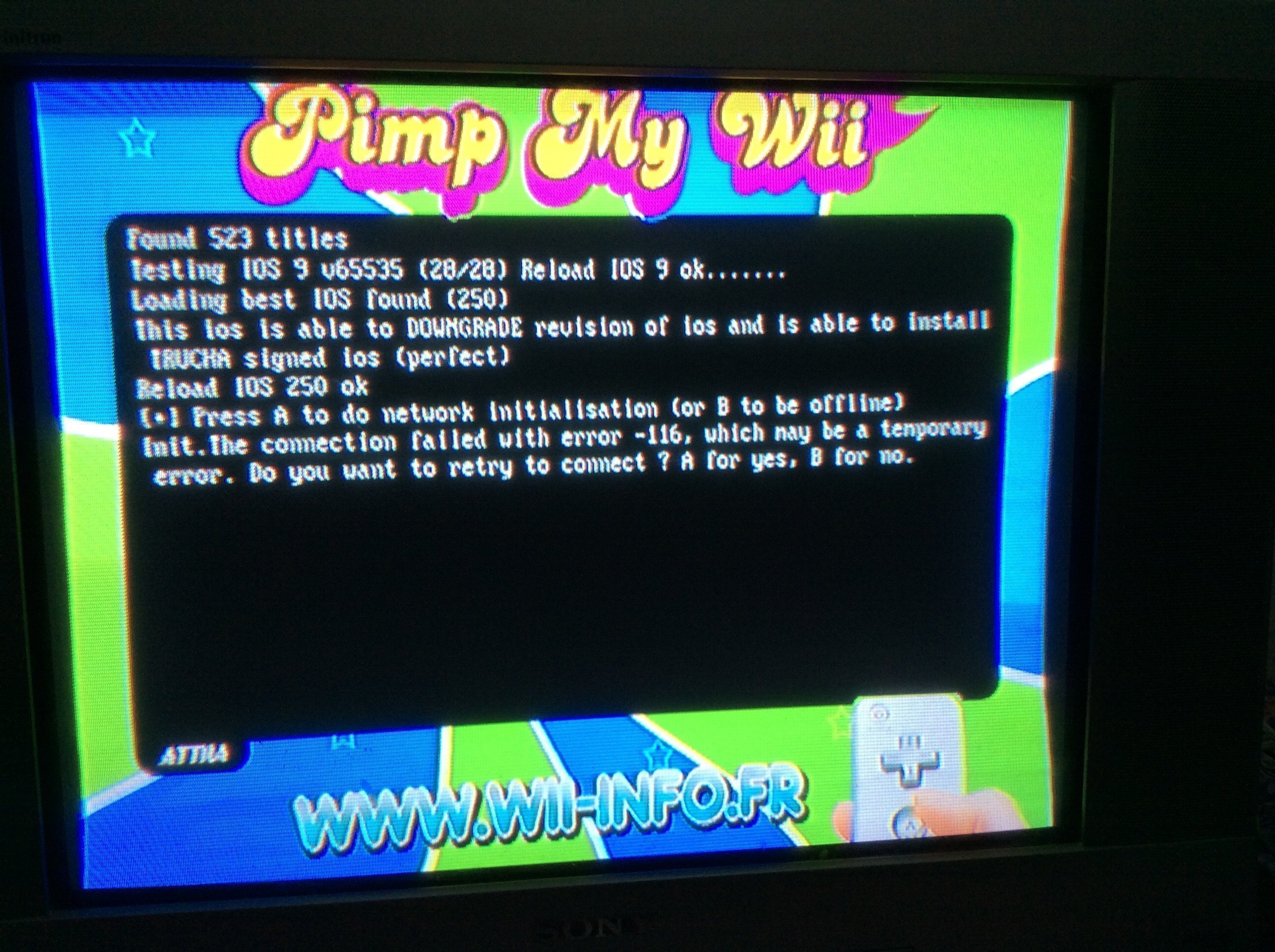 Please help Pimp my wii 3.02 error -116 | GBAtemp.net - The Independent  Video Game Community