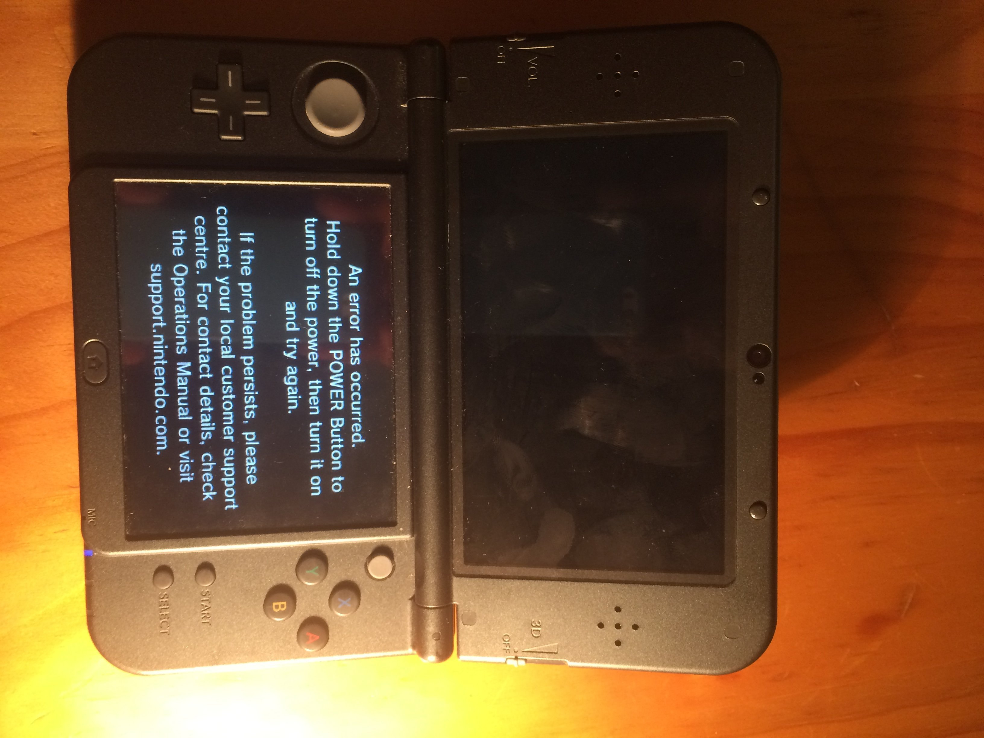 Help! new 3ds XL starts up "An error has occurred | GBAtemp.net - The  Independent Video Game Community
