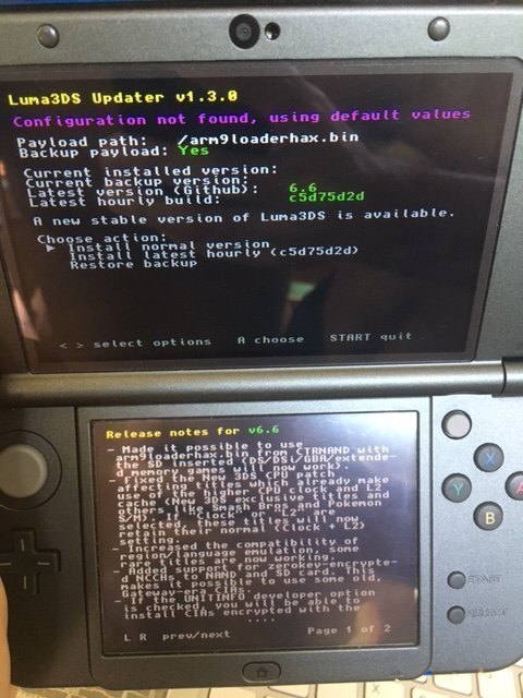 Can't upgrade Luma3DS to version 6.6! | GBAtemp.net - The Independent Video  Game Community
