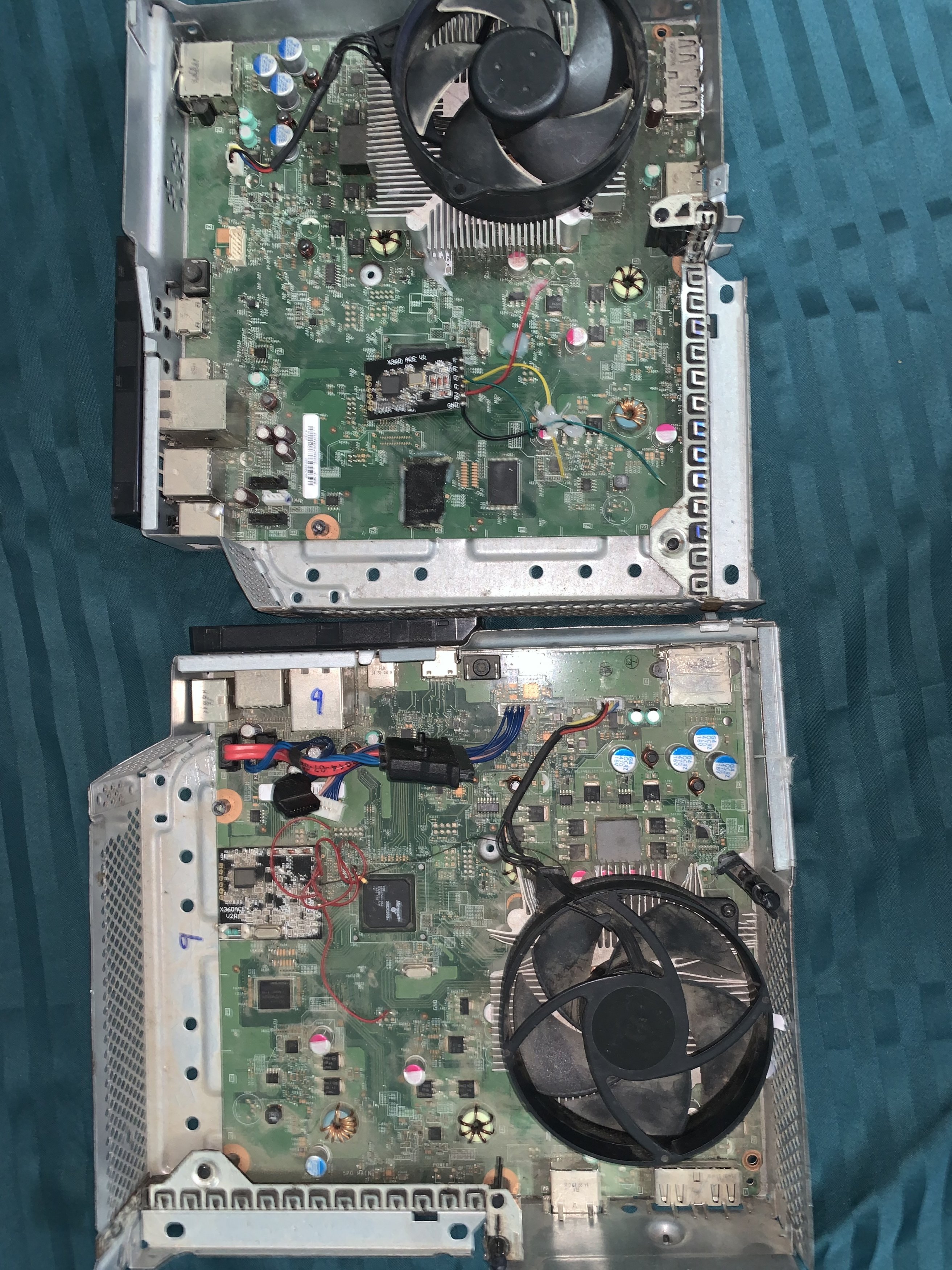 Fix motherboard for xbox360 E slim... By damaged destroyed line tracs |  GBAtemp.net - The Independent Video Game Community
