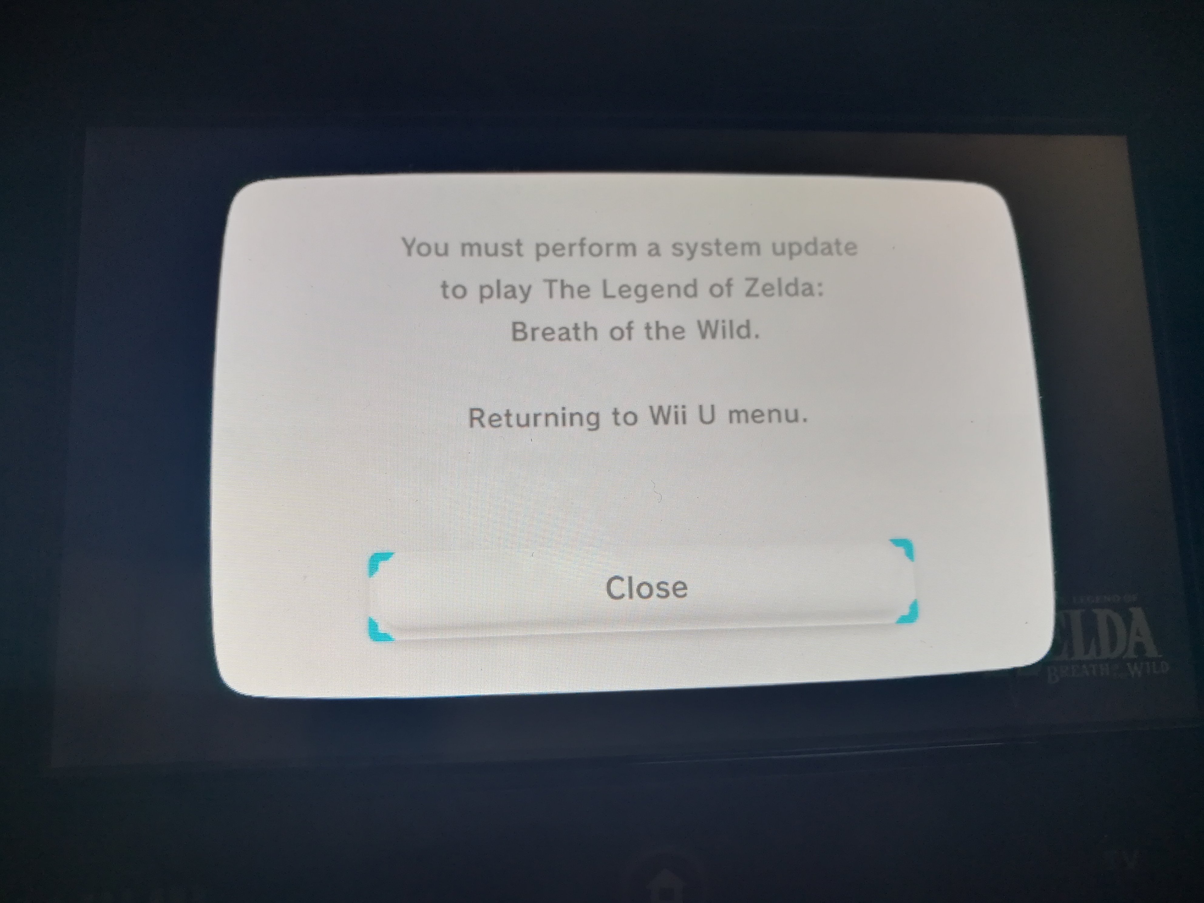 Wii u asks for update when launching zelda | GBAtemp.net - The Independent  Video Game Community