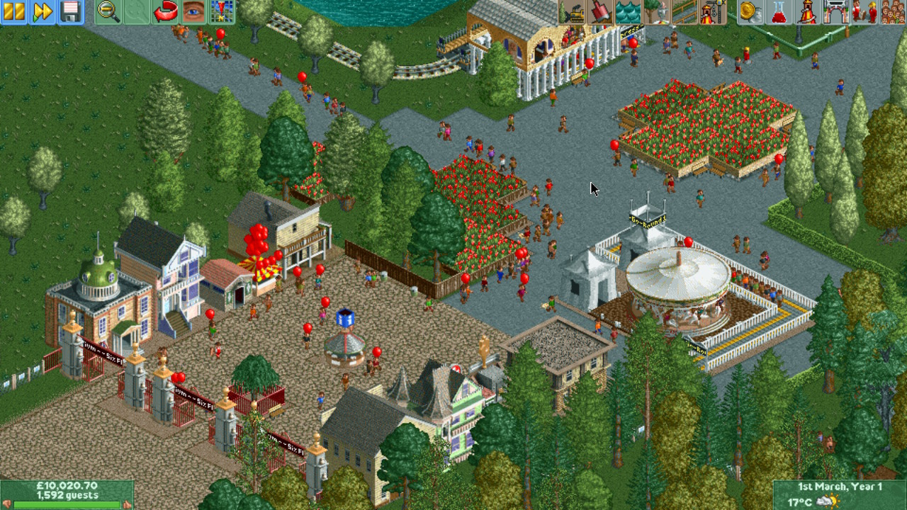 OpenRCT2 - Great Open Source RollerCoaster Tycoon 2 Simulation Games 2d