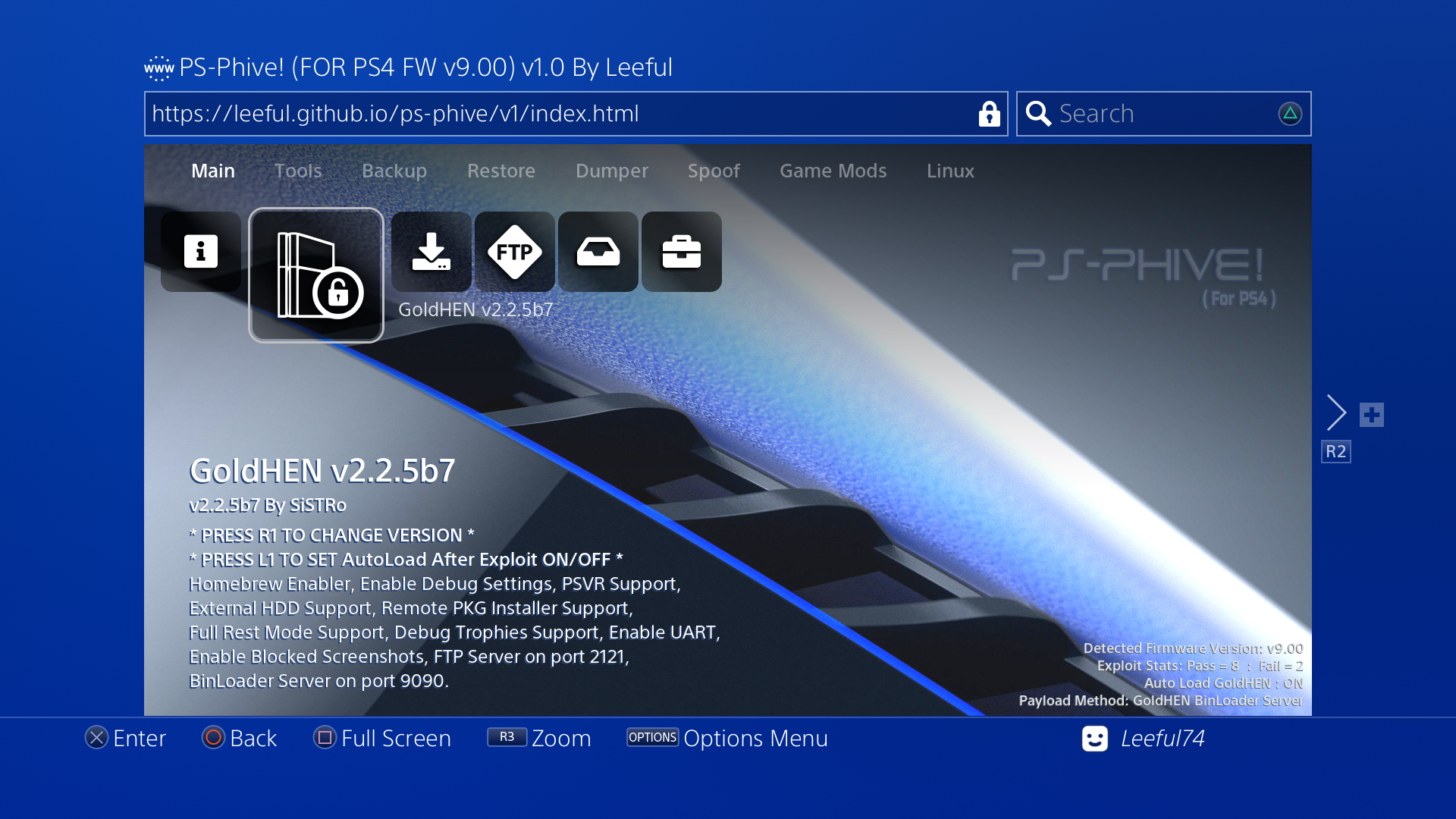 PS4 - [Exploit Host Menu] PS-Phive! (v1.0) by Leeful for PS4 9.00 Firmware  Released | PSX-Place