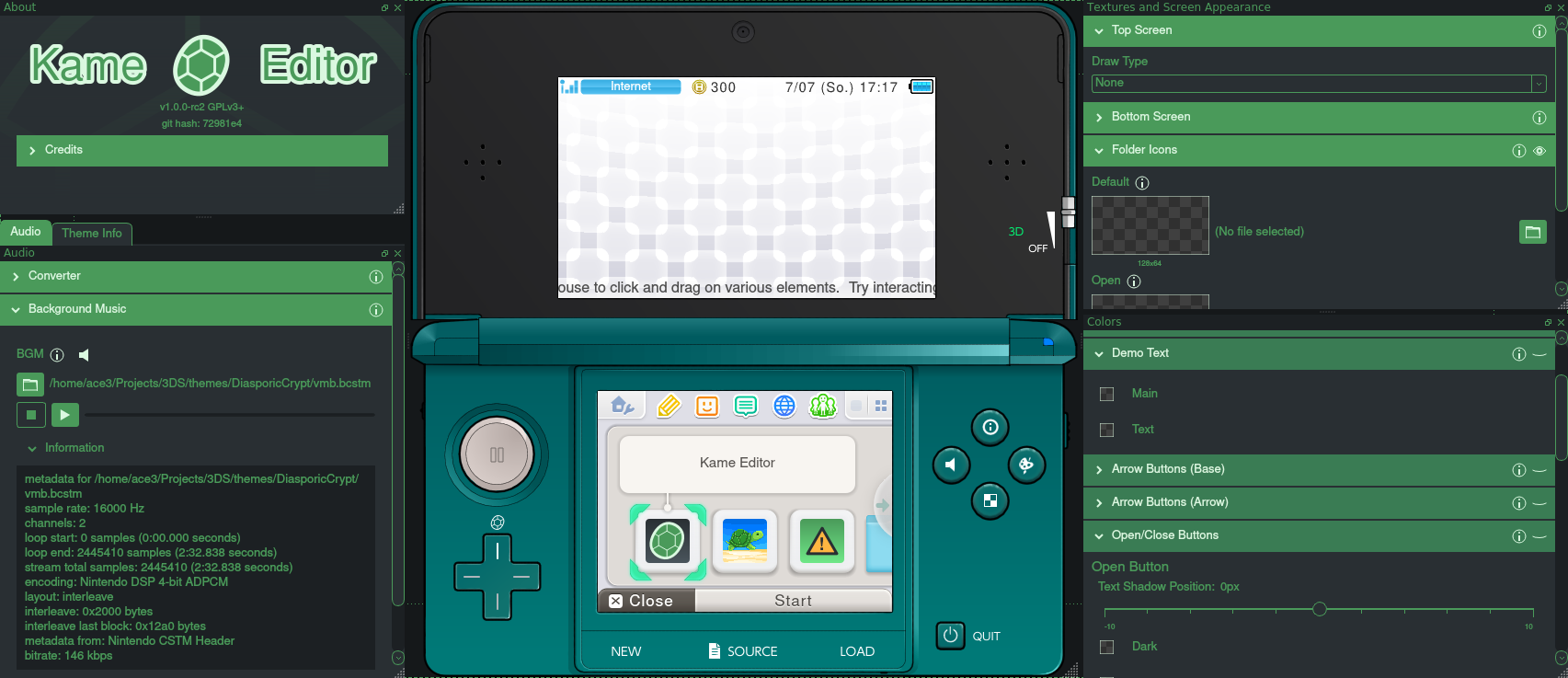 Release]Kame Editor - 3DS Theme Editor for non-Windows Users | GBAtemp.net  - The Independent Video Game Community