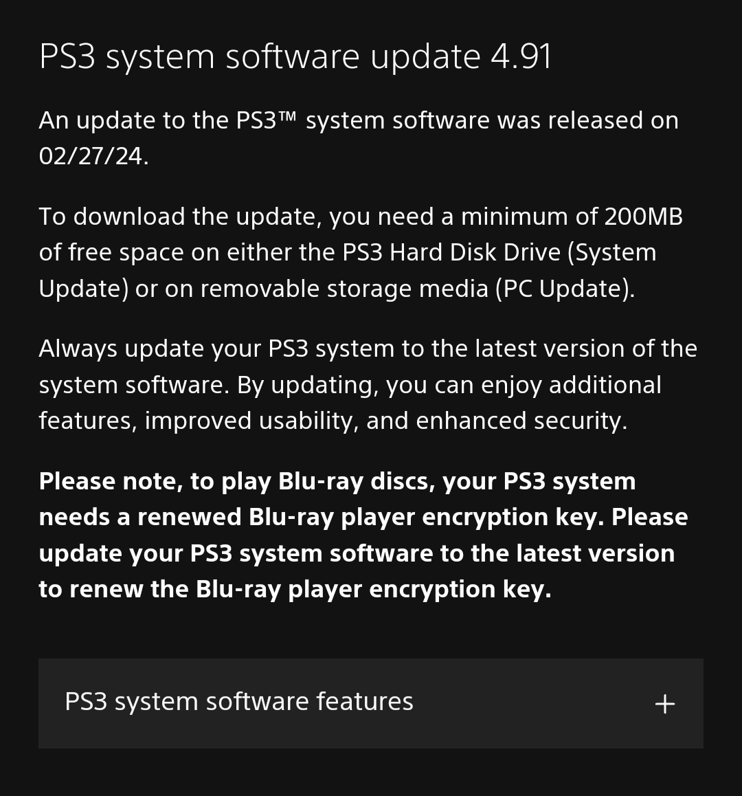 PS3 Firmware version 4.91 released (PSA) | GBAtemp.net - The Independent  Video Game Community