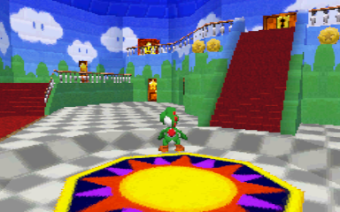sm64ds yoshi in castle (top, 3DS res (384x240), wide).png