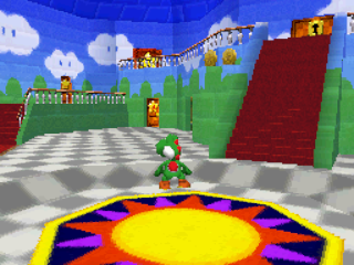 sm64ds yoshi in castle (top, 3DS res).png