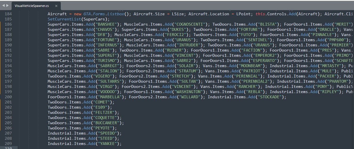 sublime text spawner modified vehicles list.png