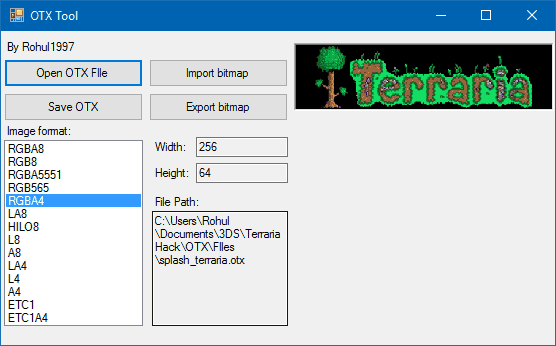Otx Tool Terraria Texture Tool Gbatemp Net The Independent Video Game Community