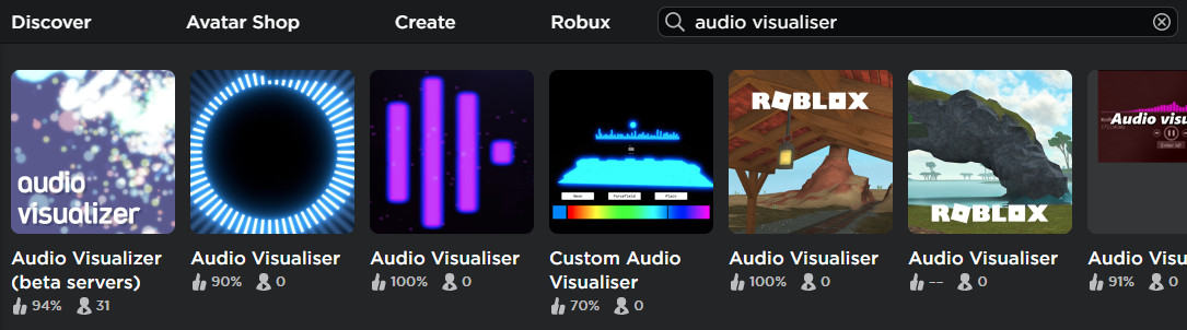 roblox how to make audio visualizer