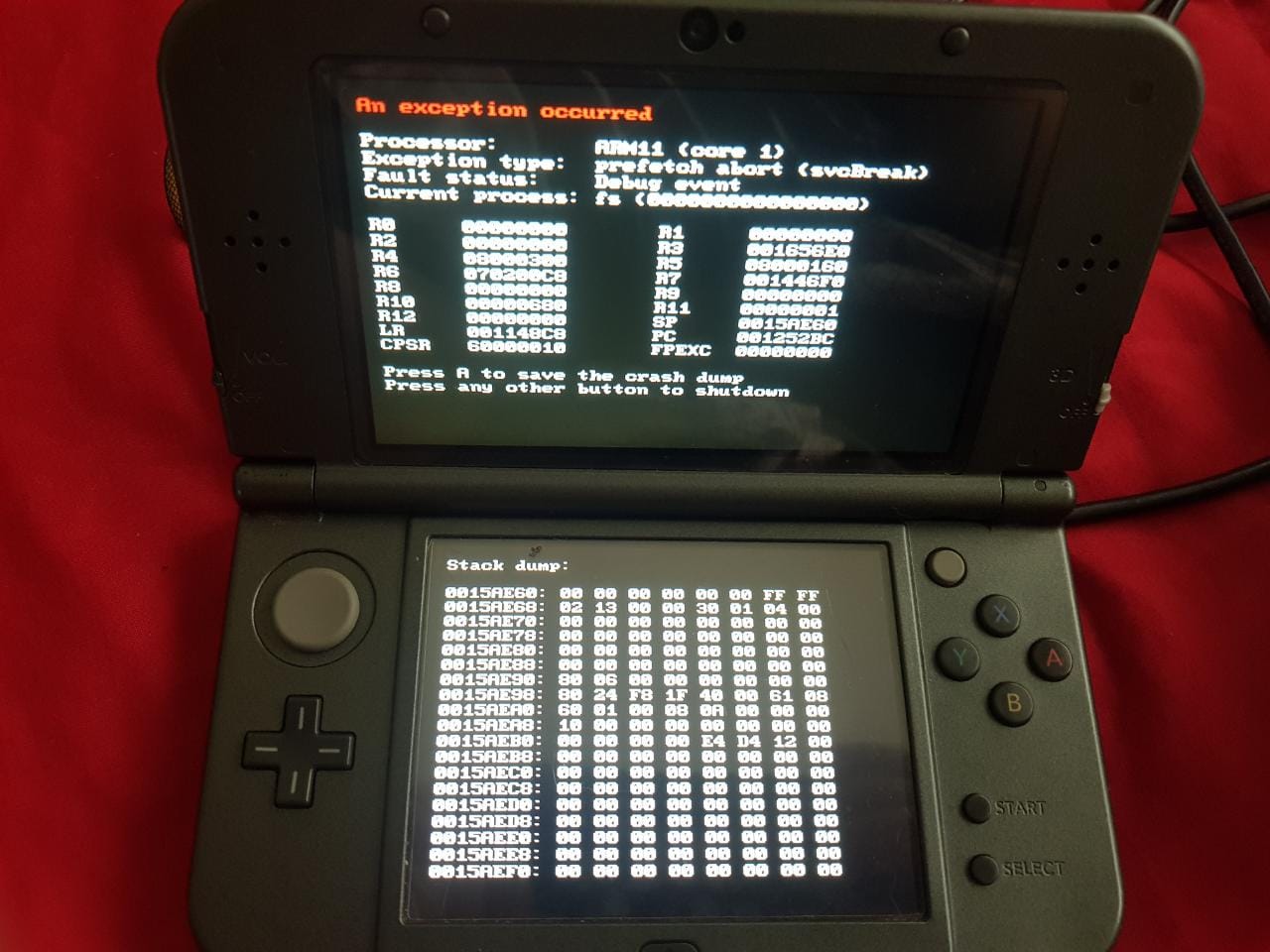 Need help my Nintendo New 3DS XL keeps getting ARM9 data abort error when  i'm trying to turn on my 3ds | GBAtemp.net - The Independent Video Game  Community