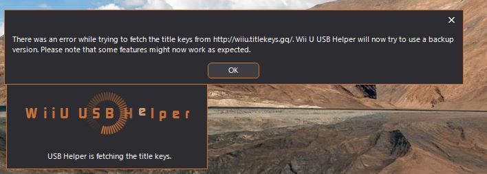 WII U Title Keys for cemu, USB Helper