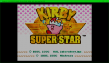 I removed the bad dark filter in Kirby Super Star... And this happened :D Lol