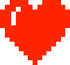 8bit pixelated heart